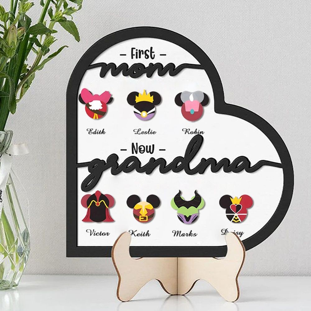 Personalized Best Mom Grandma Ever Wooden Sign,Mother's Day Gift Ideas