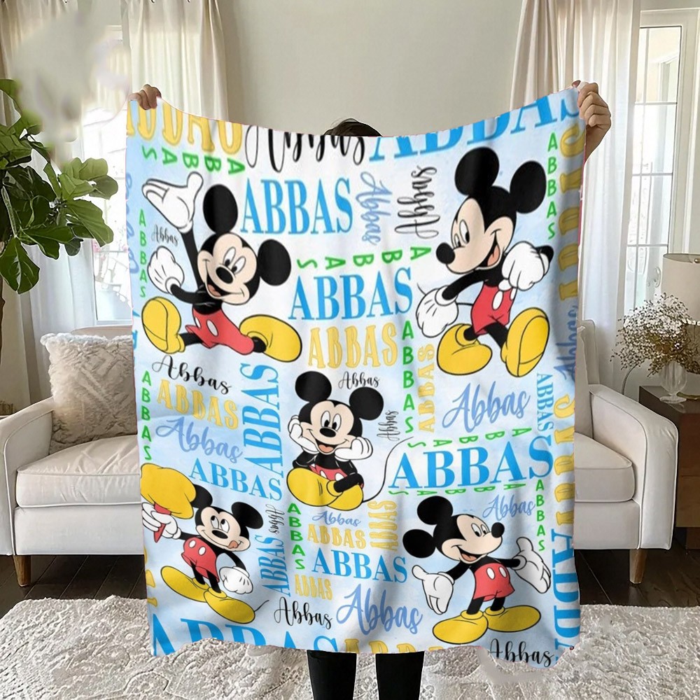 Personalized Signature Watercolor Blanket, Cozy Gift for Halloween, Christmas