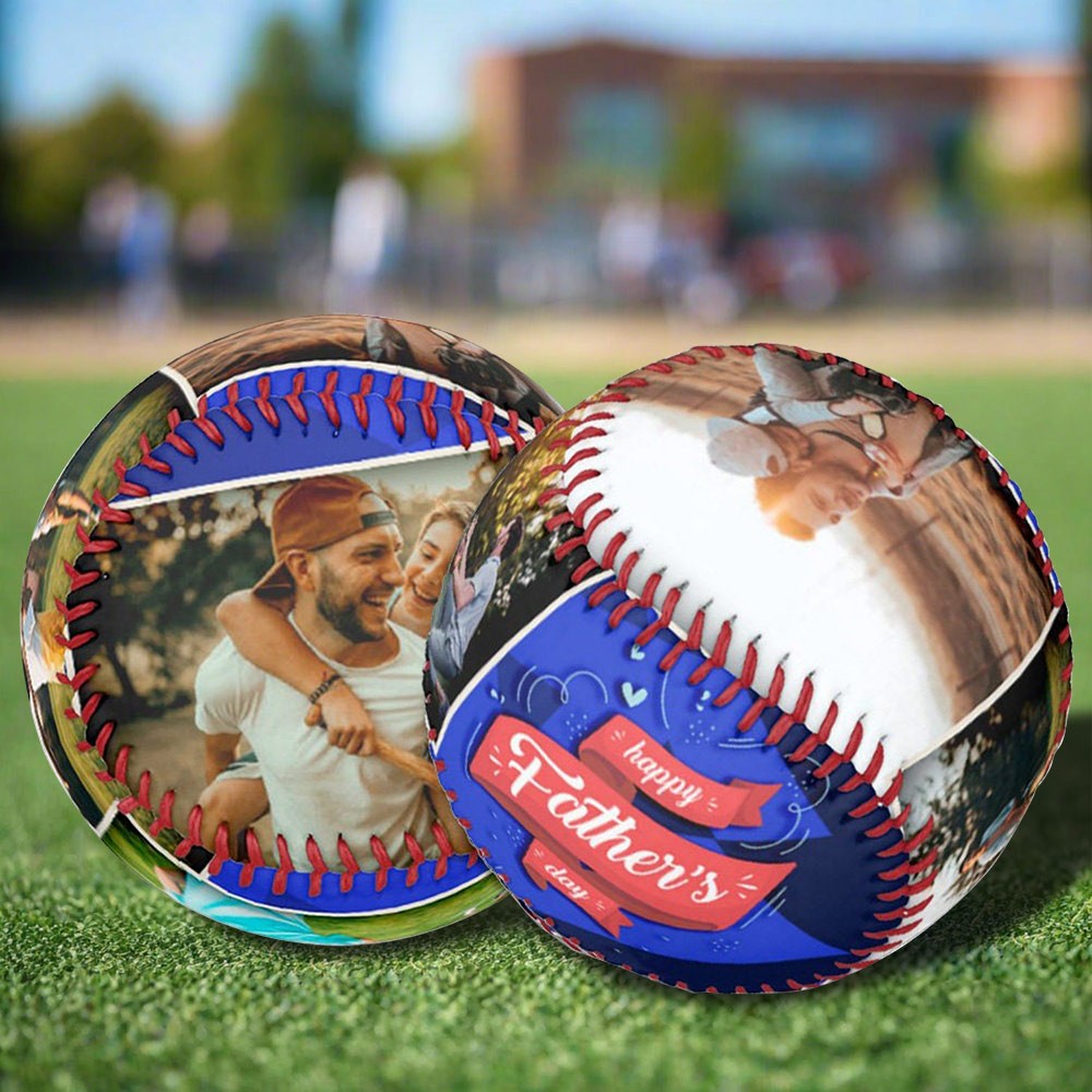 Personalized Photo Baseball,Perfect Gift Dad or Grandpa 