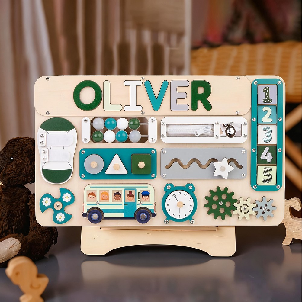 Personalized Baby Girl and Boy Gift and Wooden Handmade Name Puzzle Toy.