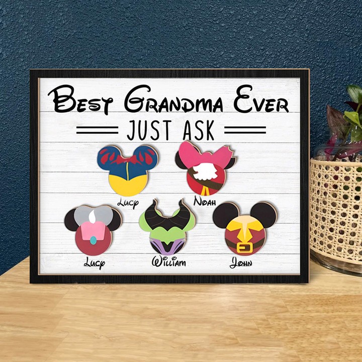 Personalized Best Mom Grandma Ever Wooden Sign,Mother's Day Gift Ideas