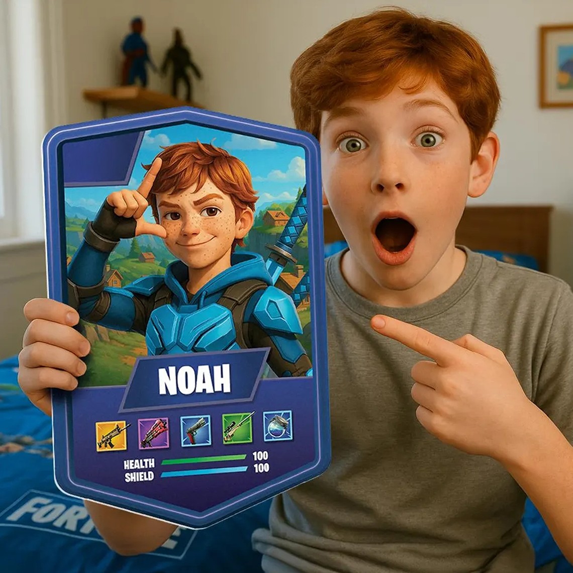 Personalized Portrait Cards With Names,a Perfect Christmas Gift for Boys and Girls.