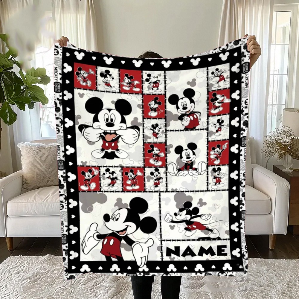 Personalized Signature Watercolor Blanket, Cozy Gift for Halloween, Christmas