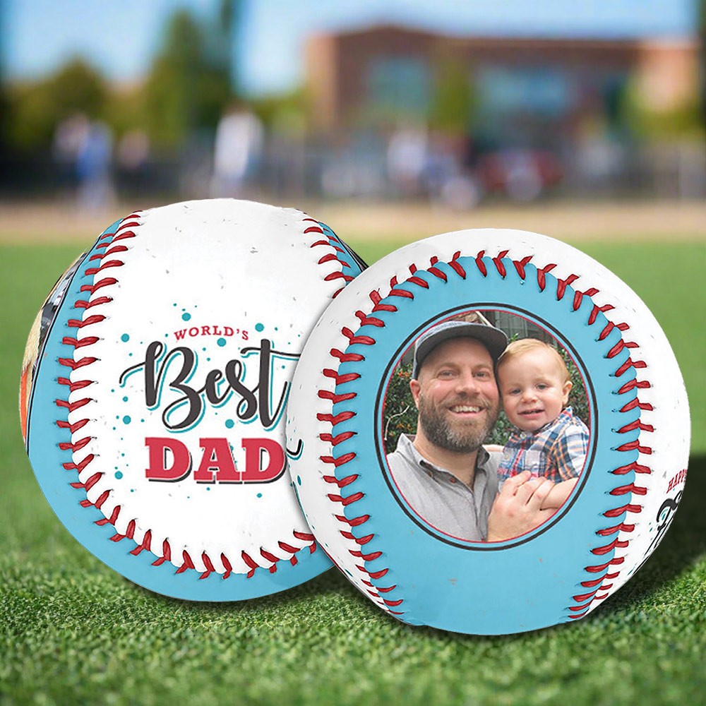 Personalized Photo Baseball,Perfect Gift Dad or Grandpa 
