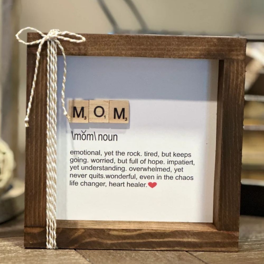 Mother's Day Gift, Mom Sign, Mom Definition Sign, Mom's Day, Mom Scrabble Frame, Mother Frame, Mom Frame