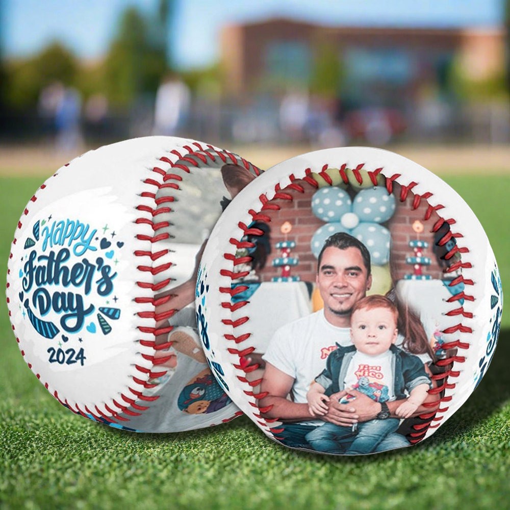 Personalized Photo Baseball,Perfect Gift Dad or Grandpa 