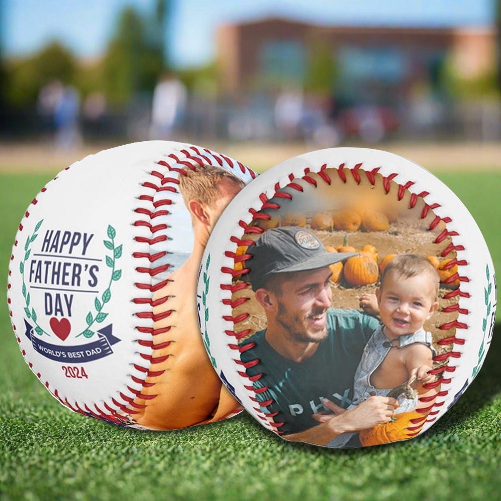 Personalized Photo Baseball,Perfect Gift Dad or Grandpa 