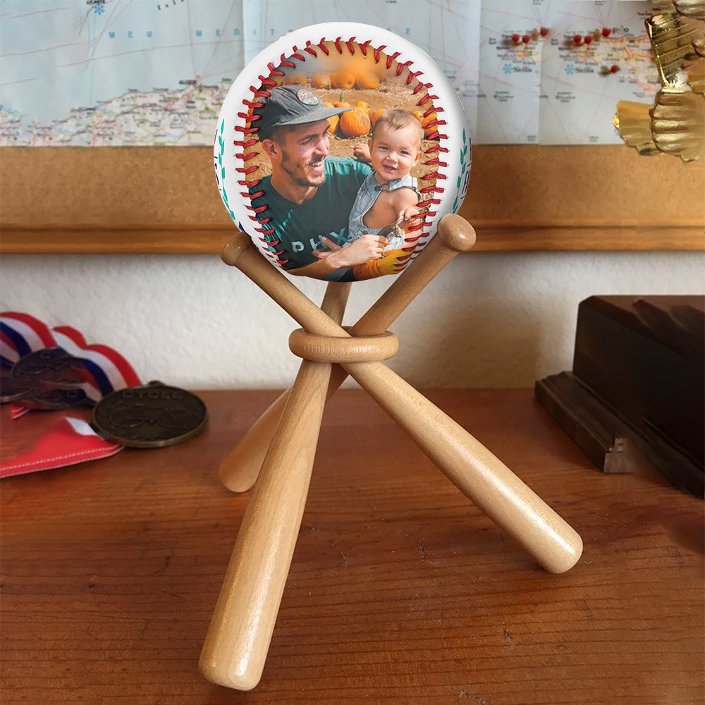 Personalized Photo Baseball,Perfect Gift Dad or Grandpa 