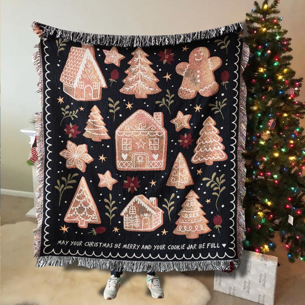 Gingerbread Christmas Blanket, Christmas Gifts.