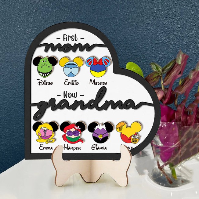 Personalized Best Mom Grandma Ever Wooden Sign,Mother's Day Gift Ideas