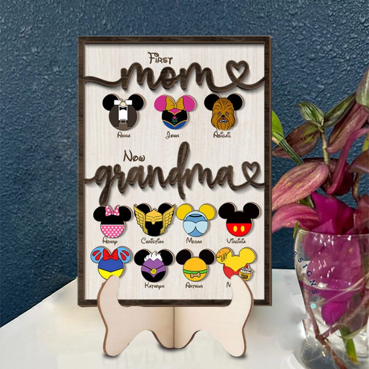 Personalized Best Mom Grandma Ever Wooden Sign,Mother's Day Gift Ideas