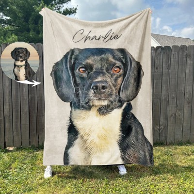 Personalized Pet Photo Blanket,Great Gifts for Pet People