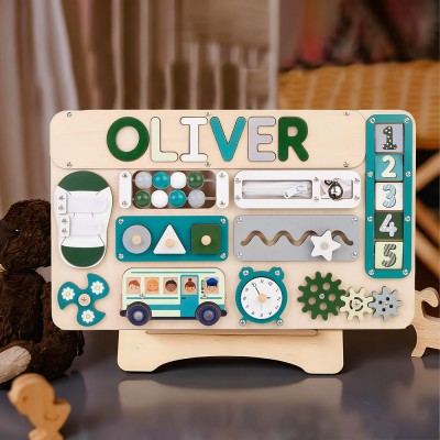 Personalized Baby Girl and Boy Gift and Wooden Handmade Name Puzzle Toy.