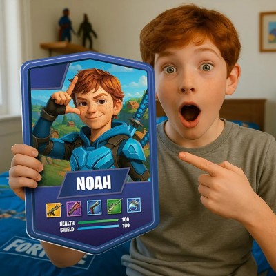 Personalized Portrait Cards With Names,a Perfect Christmas Gift for Boys and Girls.