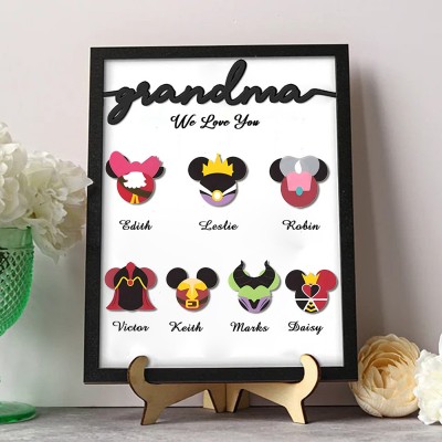 Personalized Best Mom Grandma Ever Wooden Sign,Mother's Day Gift Ideas