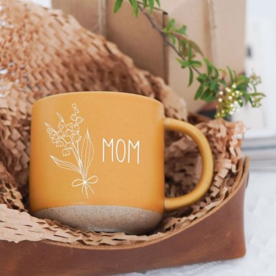 Custom Coffee Mug Birth Flower Mug,Christmas Gifts Ideas.