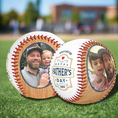 Personalized Photo Baseball,Perfect Gift Dad or Grandpa 
