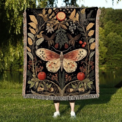 Dark Academia Blanket,Halloween gift, Christmas Gifts.