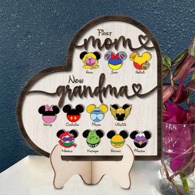 Personalized Best Mom Grandma Ever Wooden Sign,Mother's Day Gift Ideas