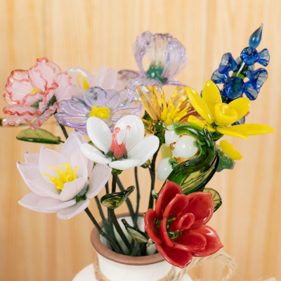 Custom Glass Birthday Flowers for All 12 Months of Birth.