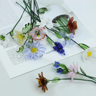 Custom Glass Birthday Flowers for All 12 Months of Birth.