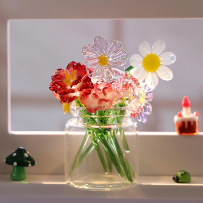 Custom Mini Glass Birthday Flowers for All 12 Months of Birth.