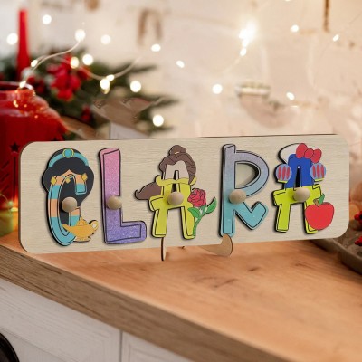 Personalized Baby Girl and Boy Gift and Wooden Handmade Name Puzzle Toy.