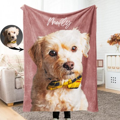 Personalized Pet Photo Blanket,Great Gifts for Pet People
