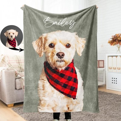 Personalized Pet Photo Blanket,Great Gifts for Pet People