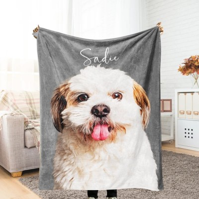 Personalized Pet Photo Blanket,Great Gifts for Pet People