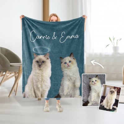 Personalized Pet Photo Blanket,Great Gifts for Pet People