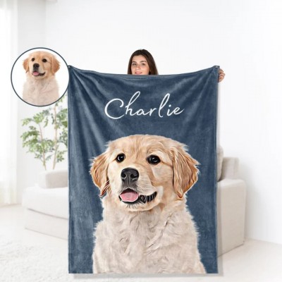 Personalized Pet Photo Blanket,Great Gifts for Pet People