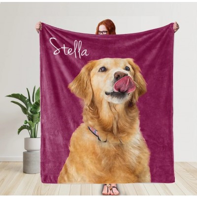 Personalized Pet Photo Blanket,Great Gifts for Pet People